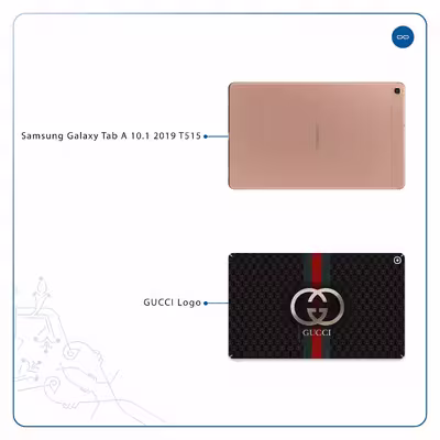 برچسب پوششی ماهوت مدل GUCCI-Logo مناسب برای تبلت سامسونگ Galaxy Tab A 10.1 2019 T515