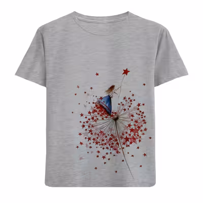 تی شرت آستین کوتاه بچگانه مدل شاپرک F628