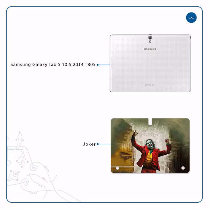 برچسب پوششی ماهوت مدل Joker مناسب برای تبلت سامسونگ Galaxy Tab S 10.5 2014 T805
