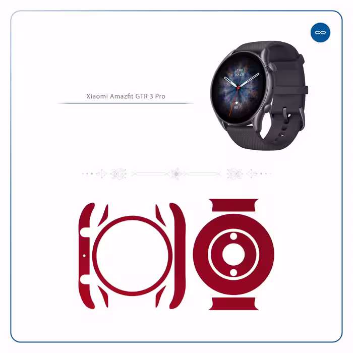 برچسب ماهوت طرح Matte-Warm-Red مناسب برای ساعت هوشمند آمازفیتGTR 3 Pro