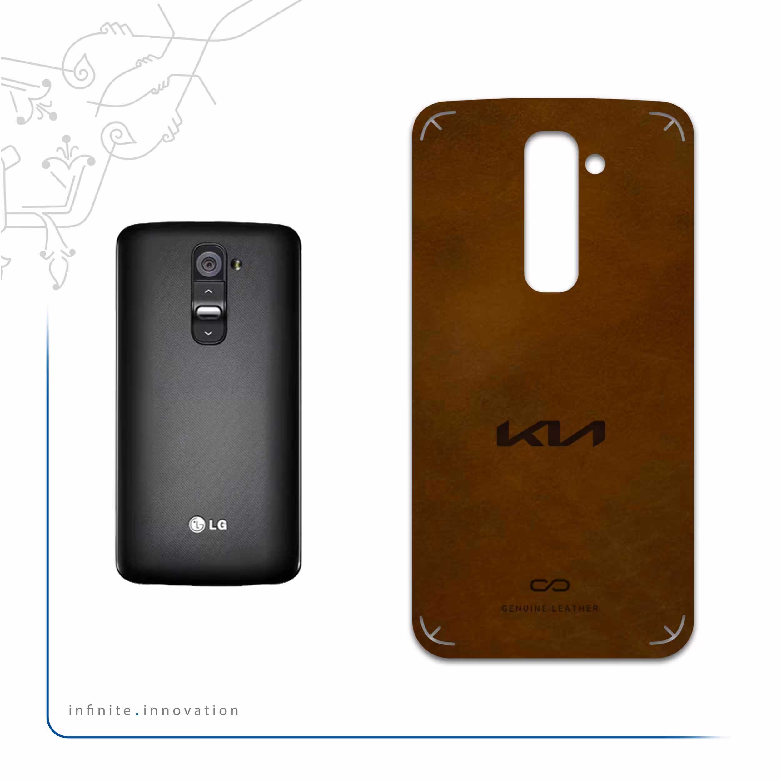 برچسب پوششی ماهوت مدل BFL-KIA مناسب برای گوشی موبایل ال جی G2