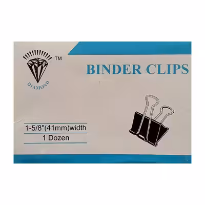 گیره کاغذ دیاموند مدل 40MM بسته 12 عددی