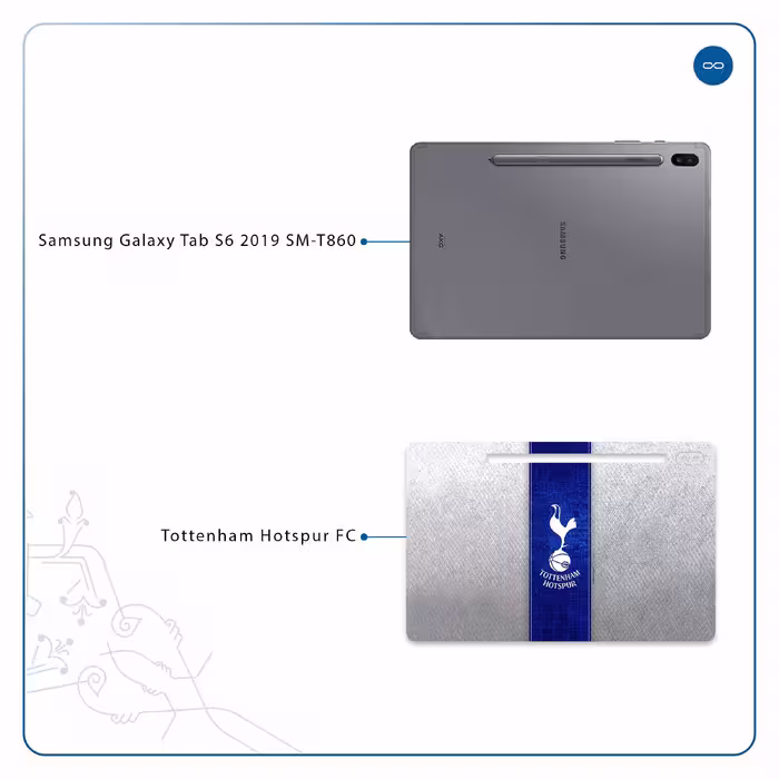 برچسب پوششی ماهوت مدل Tottenham Hotspur FC مناسب برای تبلت سامسونگ Galaxy Tab S6 2019 SM-T860