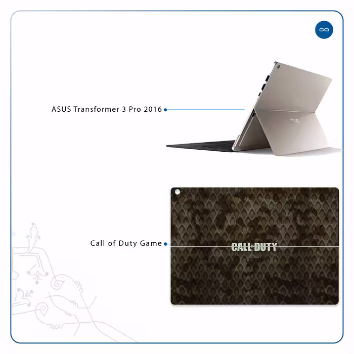 برچسب پوششی ماهوت مدل Call-of-Duty-Game مناسب برای تبلت ایسوس Transformer 3 Pro 2016