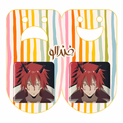 پیکسل خندالو مدل بنیمارو انیمه اسلایم کد 13102 به همراه مگنت