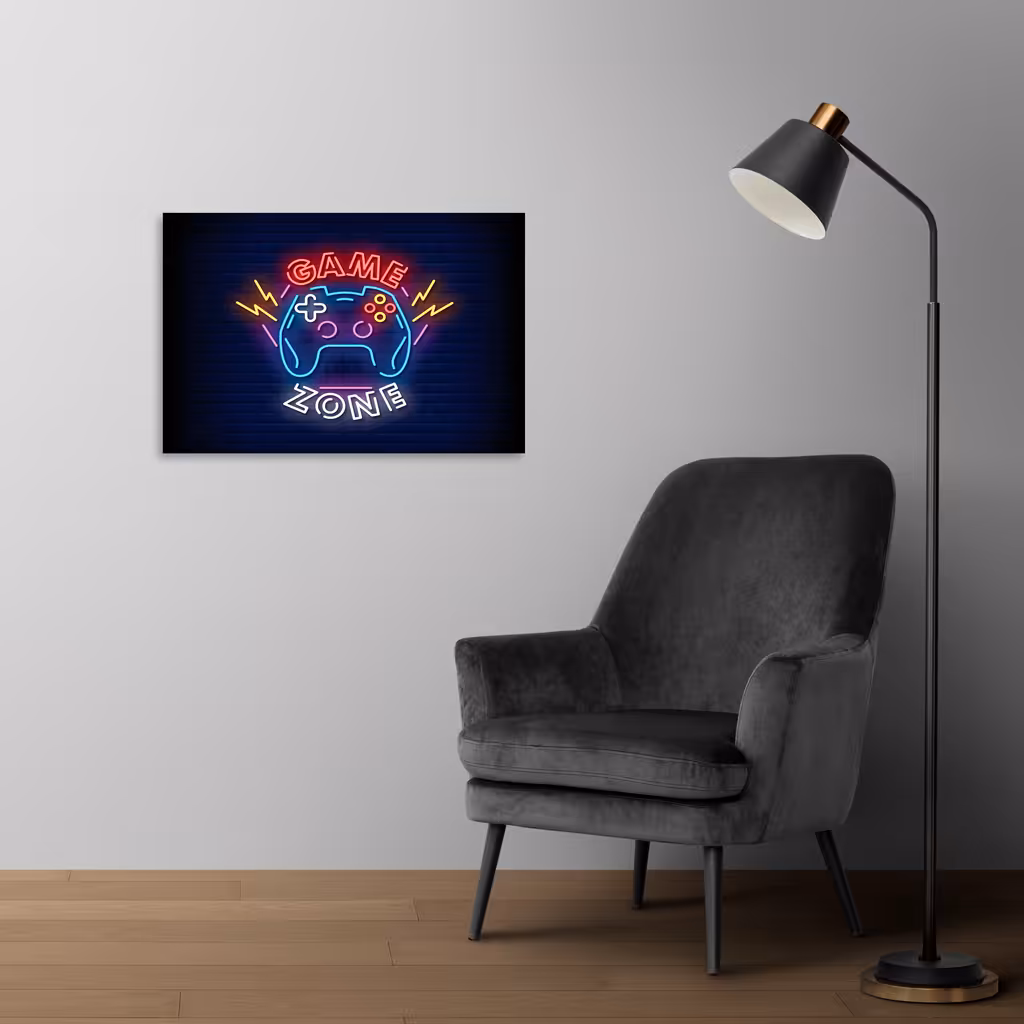 تابلو شاسی طرح گیم نئون مدل NV0249