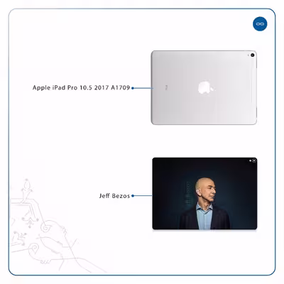 برچسب پوششی ماهوت مدل Jeff Bezos مناسب برای تبلت اپل iPad Pro 10.5 2017 A1709