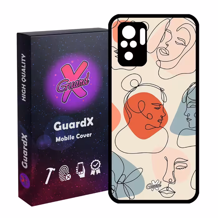 کاور گارد ایکس طرح دختر مدل Glass10363 مناسب برای گوشی موبایل شیائومی Redmi Note 10 4G / Redmi Note 10S