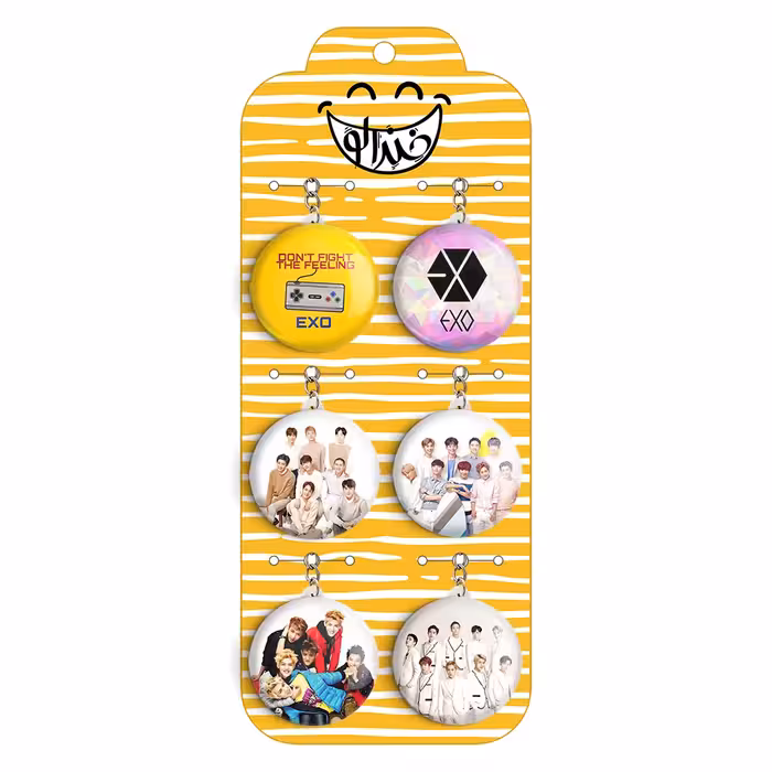 جاکلیدی خندالو مدل گروه EXO کد 640A مجموعه 6 عددی