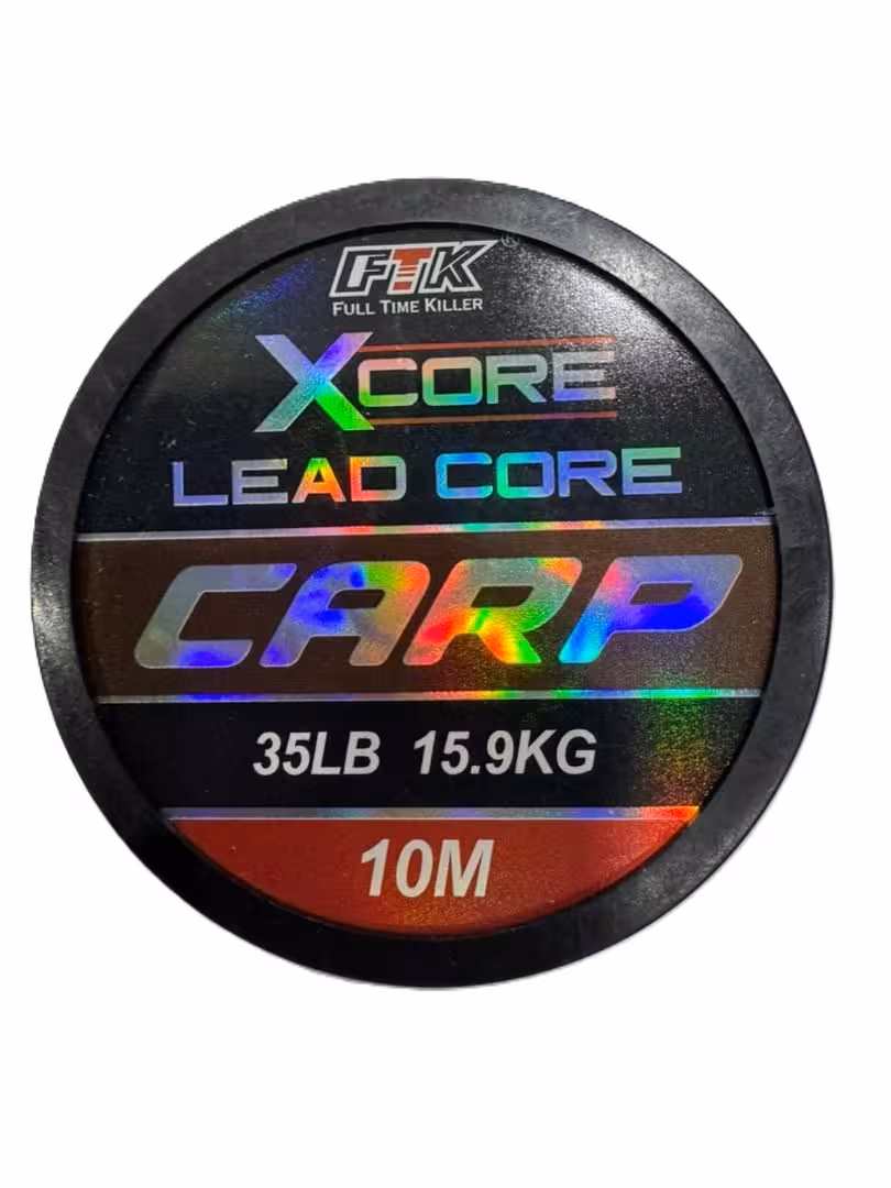 نخ لدکور هسته سربی ماهیگیری 10 متری برند XCORE سبز استتاری