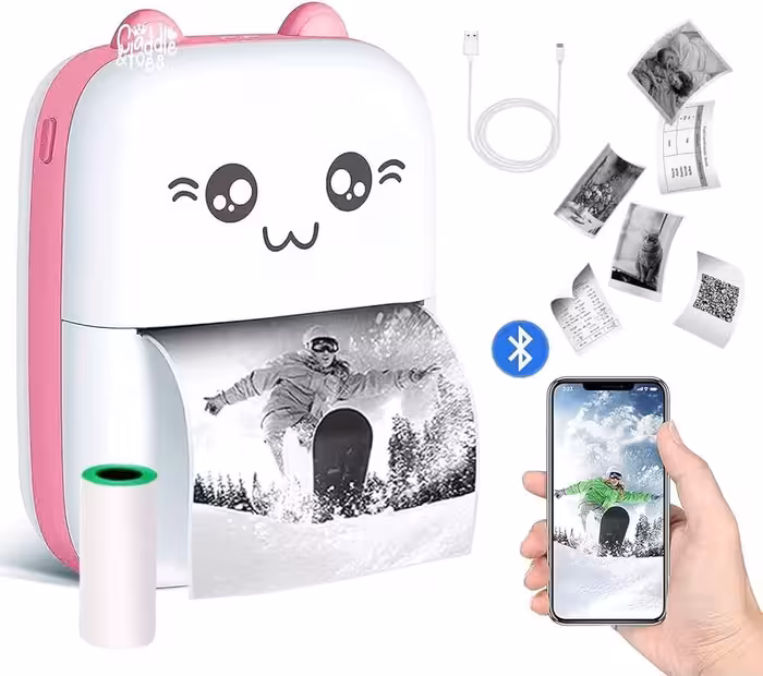 مینی پرینتر حرارتی iprint قابل حمل صورتی