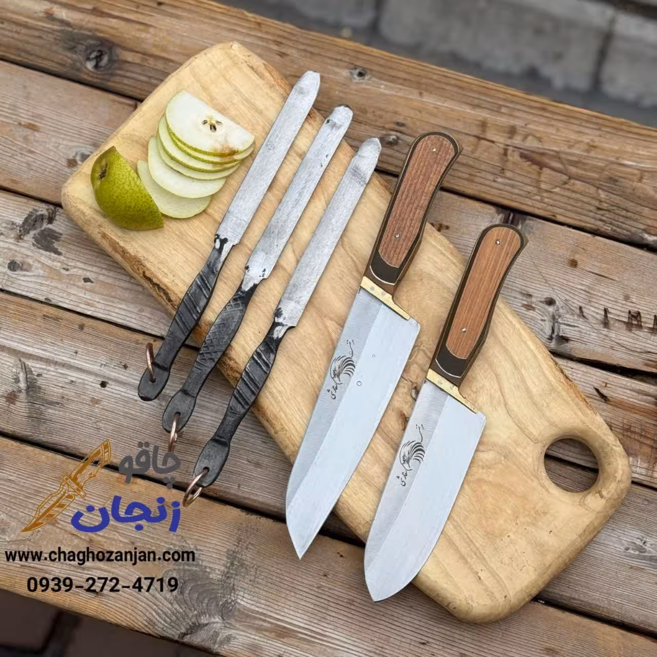 سرویس 3 پارچه چاقو قصابی مرتضی فولادی | قیمت اقتصادی