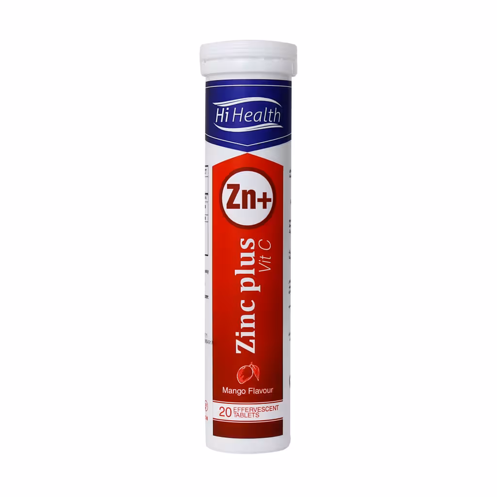 قرص جوشان زینک پلاس و ویتامین سی 20 عدد های هلث Hi Health