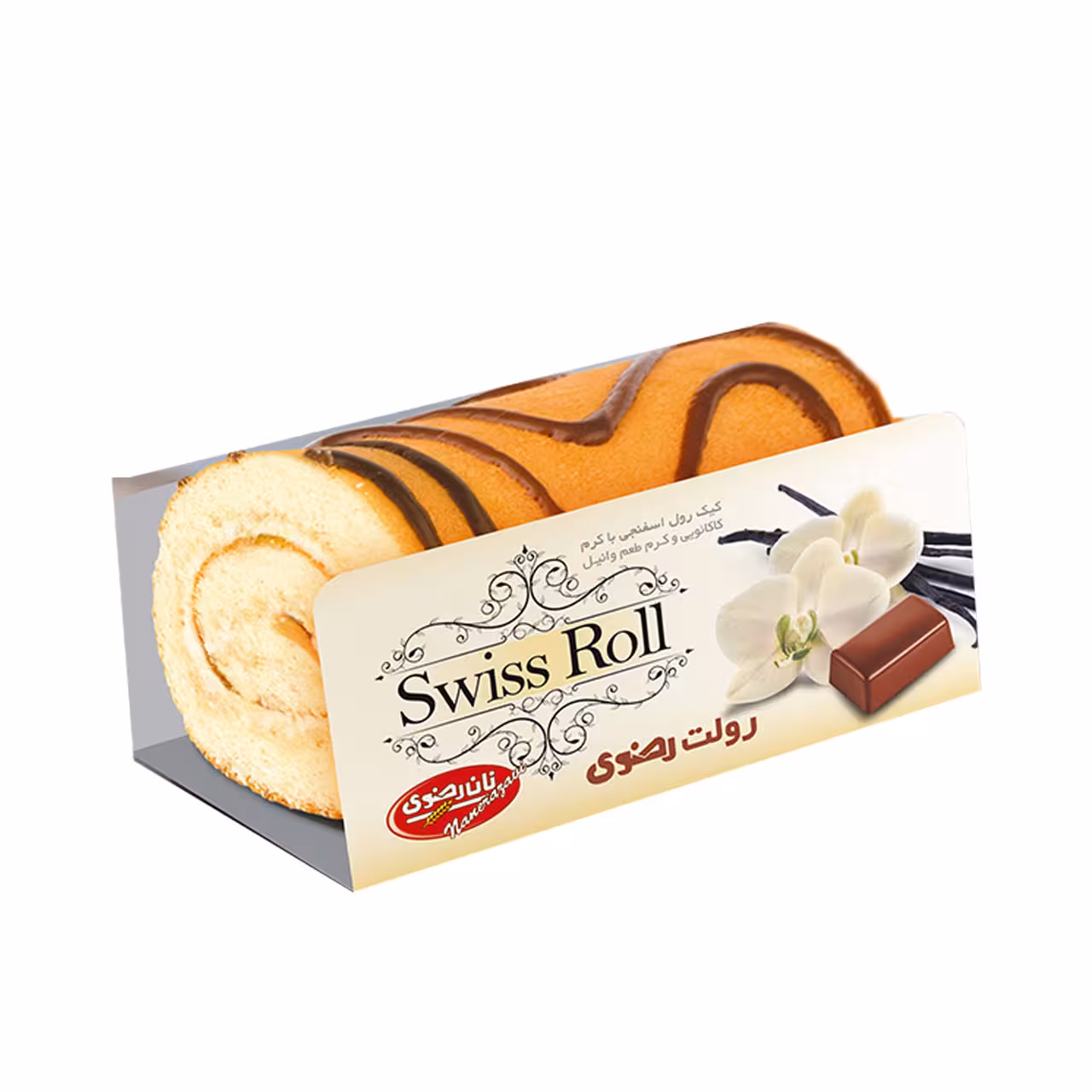 کیک رول اسفنجی نان رضوی 60گرمی