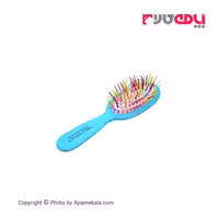 برس کودک head-helena professional رنگ آبی آسمانی دندانه پلاستکی رنگارنگ