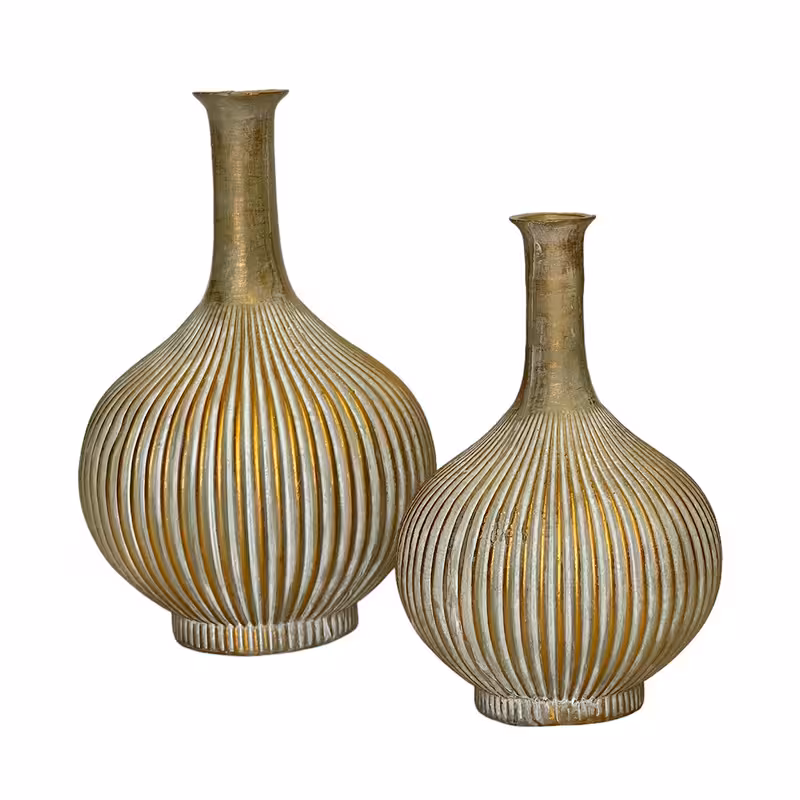 گلدان سرامیکی طرح خورشید مجموعه 2 عددی