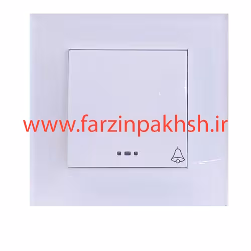 کلید شاسی زنگ توکار دلند مدل آسا پلکسی سفید