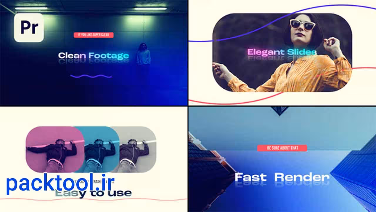 دانلود پروژه آماده پریمیر پرو اسلایدشو رنگی و زیبا Elegant Slideshow - پک تول
