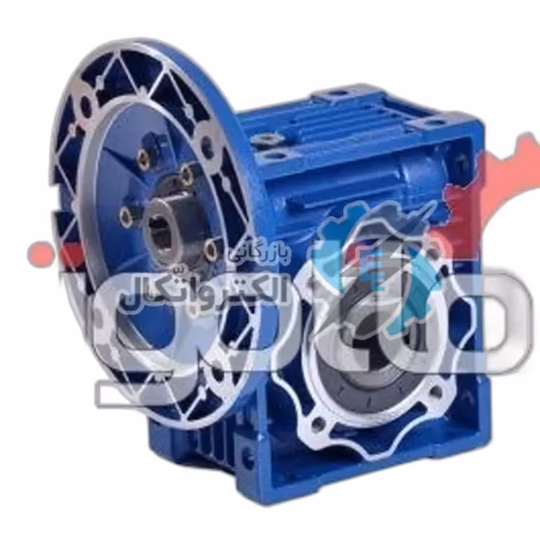 گیربکس حلزونی چینی سایز 40 نسبت 60 ورودی 11 خروجی 18 میلیمتر، فلنج 63B5