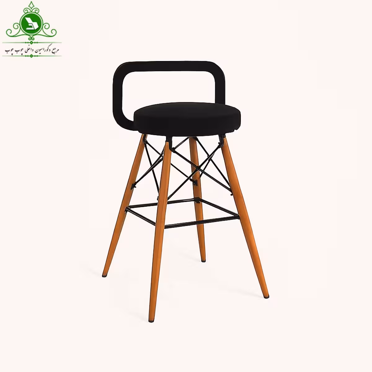 صندلی اپن مدل زیمر پایه ایفلی چوبی