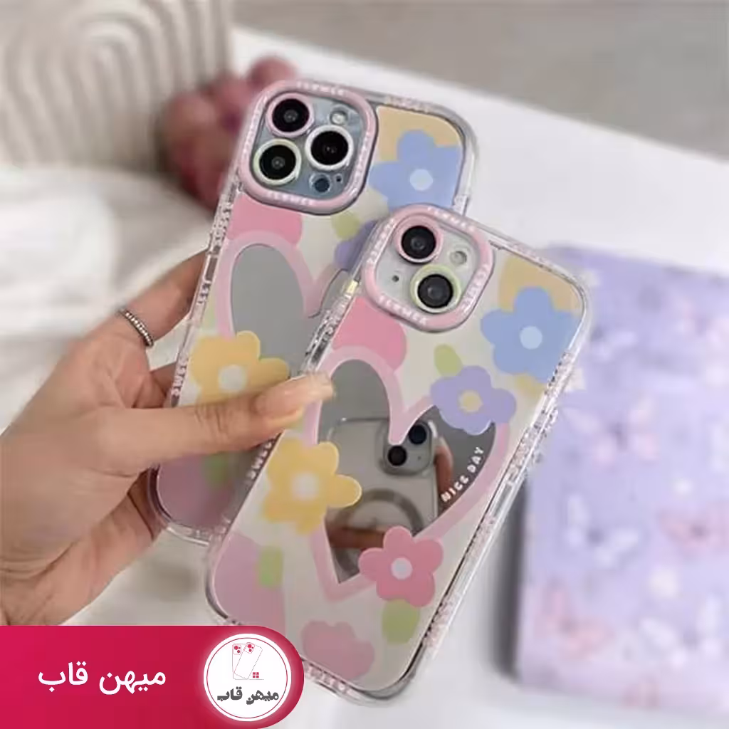 قاب گوشی آیفون miror گل گلی - کد (29983)