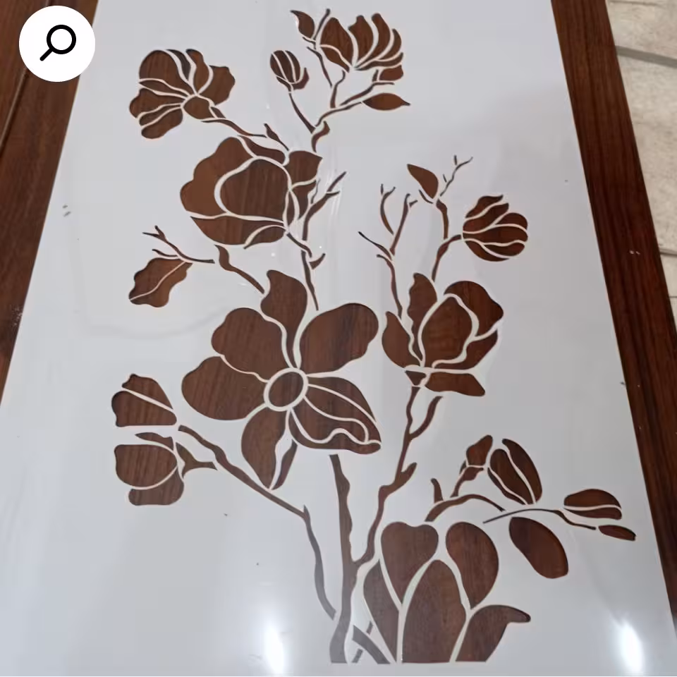 شابلون طرح گل کد 121 سایز 40 در 60 طلق آلمانی 