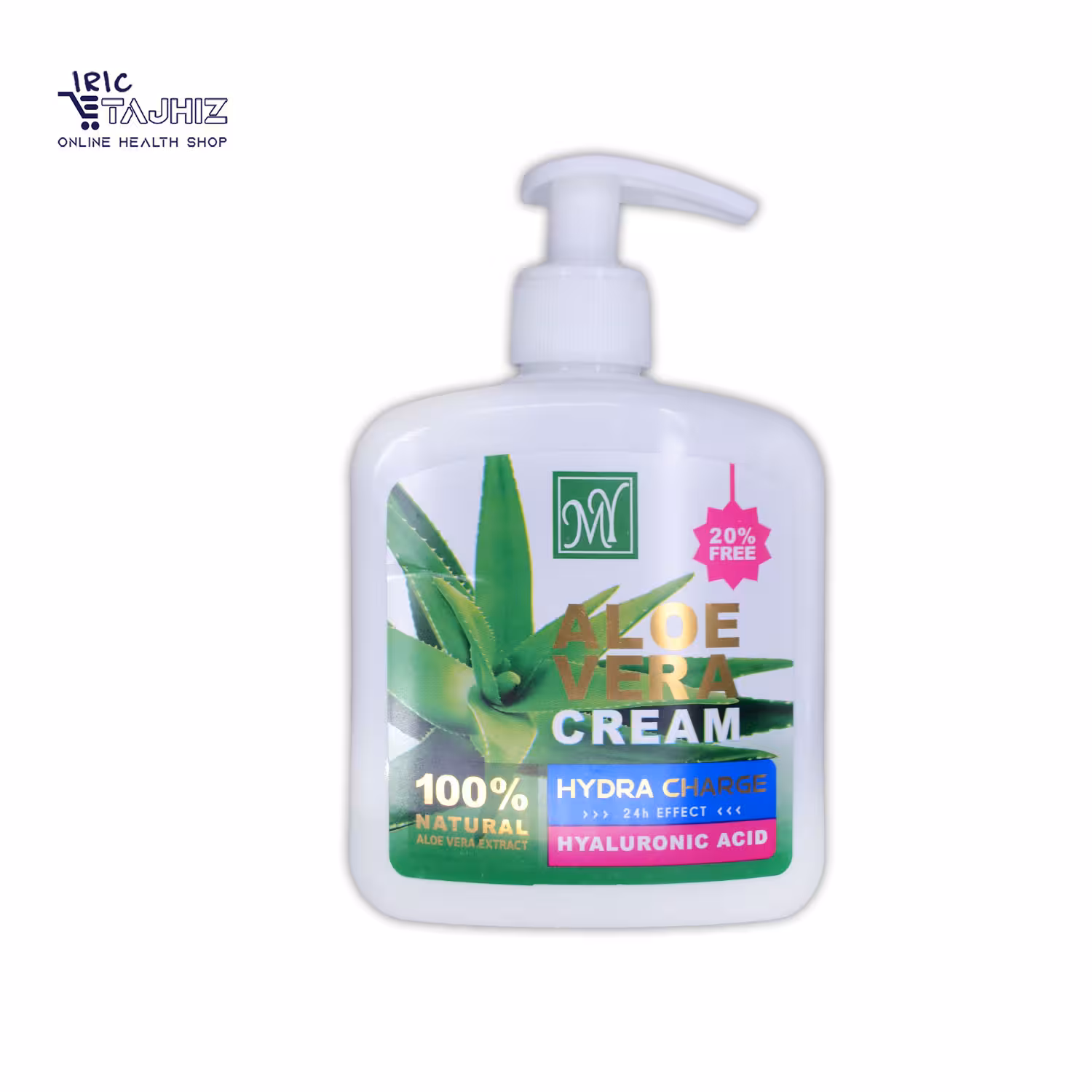 کرم مرطوب کننده پمپی دست و صورت آلوئه ورا مای My حجم 490 میلی لیتر