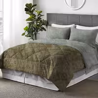 روتختی ترک طرح پتینه سبز زیتونی دونفره