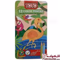 مداد رنگی 12 رنگ توتو جعبه فلزی کد Arya 1401