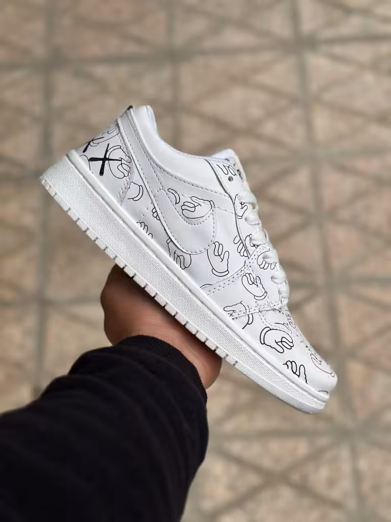 کتونی نایک ایر جردن 1 کاز سفید ( 1290 )