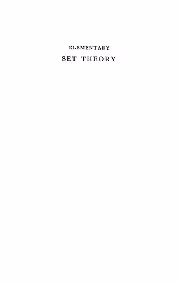 خرید و دانلود نسخه کامل کتاب Elementary Set Theory