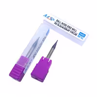 خرید و قیمت فرز اندمیل بالنوز R0.5 چهار پر با سختی راکول HRC48