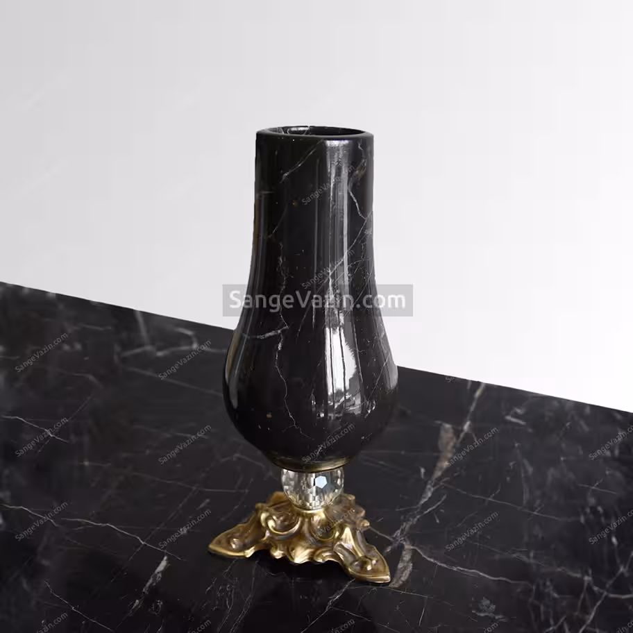 گلدان پایه برنجی تزئینی ساغر