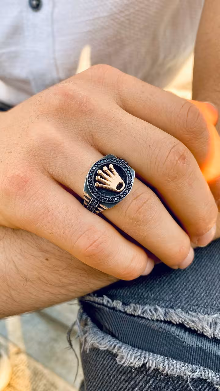 انگشتر مردانه ترک نقره کد 10028