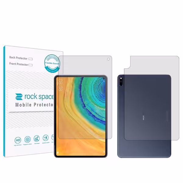 گلس صفحه نمایش و پشت تبلت هوآوی MatePad Pro 10.8 مدل نانو هیدروژل شفاف برند راک اسپیس کد LL