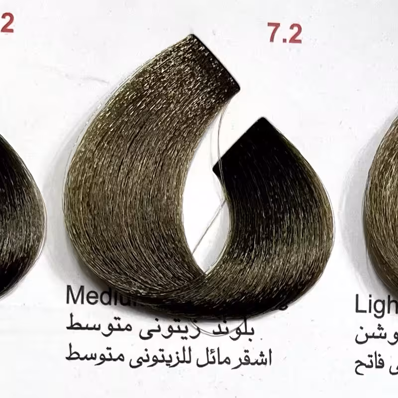 بلوند زیتونی متوسط 7.2 ،رنگ مو کم آمونیاک پیلون ویک عدد اکسیدان | amazonchi