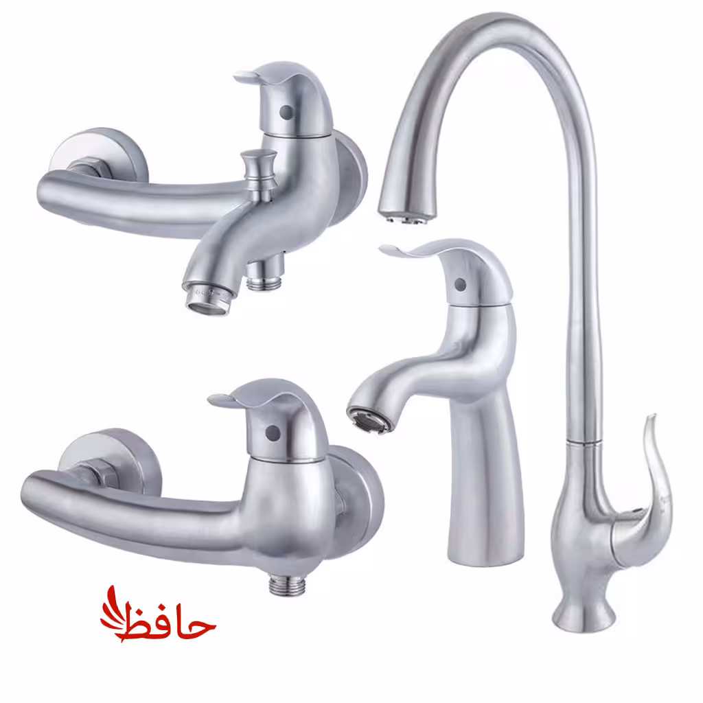 ست شیرالات راسان مدل اکتاو کروم مات