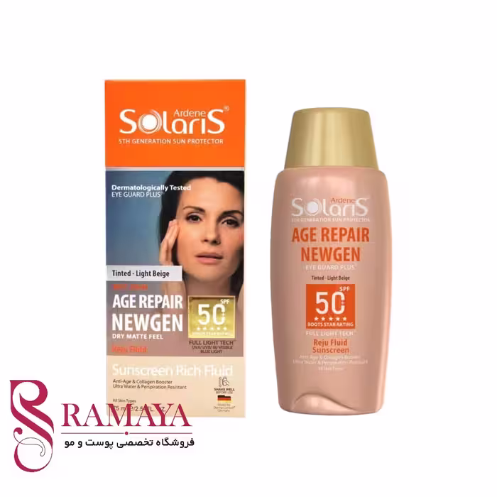فلویید ضد آفتاب SPF50 آردن سولاریس مدل Age Repair رنگ لایت بژ