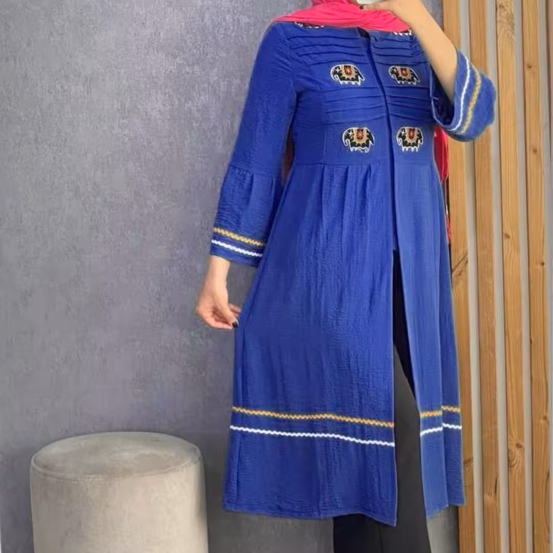 مانتو بلند زنانه مزونی ابروبادی