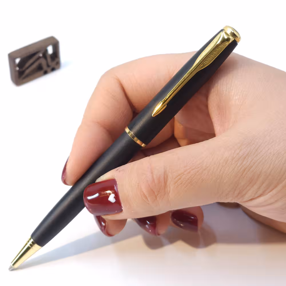 پارکر خودکار سونت مشکی گیره طلایی Parker Sonnet Matte Black Gold Trim BP