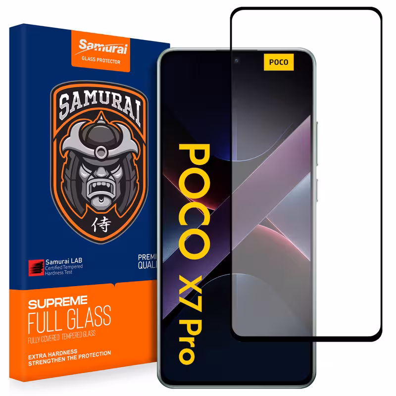 محافظ صفحه نمایش سامورایی مدل ovglass مناسب برای گوشی موبایل شیائومی Poco X7 Pro