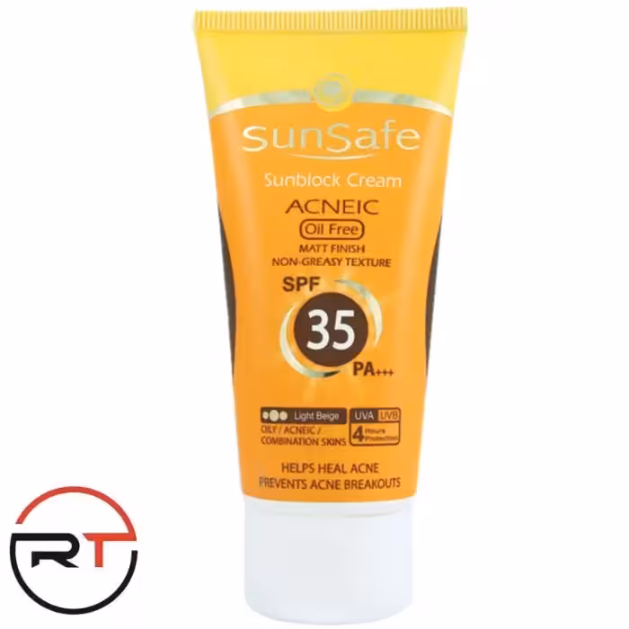 ضد آفتاب بژ روشن SPF35 فاقد چربی سان سیف