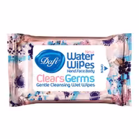 دستمال مرطوب پاک کننده دست و صورت آنتی باکتریال دافی بسته 12 عددی