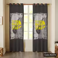 پرده پانچی مخمل چاپی پسرانه کد AD 416