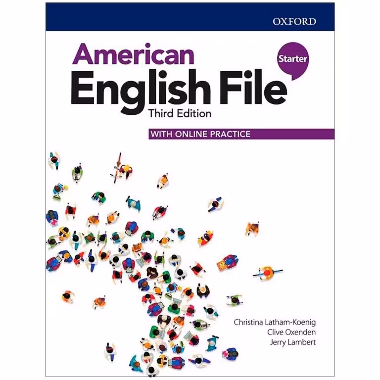 کتاب American English file starter 3rd ، ( کتاب امریکن انگلیش فایل استارتر ویرایش سوم ) اندازه وزیری
