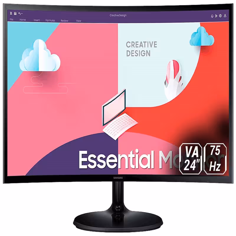 مانیتور خمیده سامسونگ مدل S3 S36C S24C360EAM سایز 24 اینچ