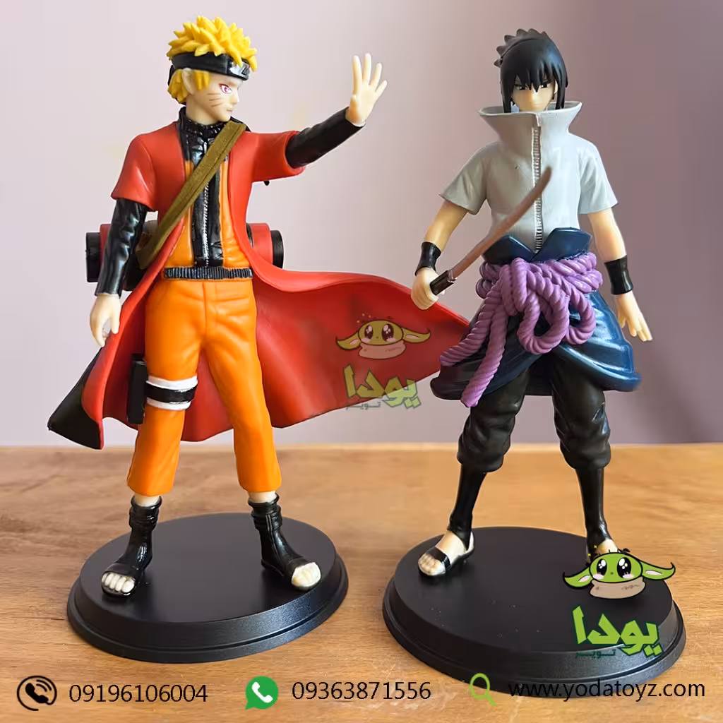 اکشن فیگور دو عددی ناروتو و ساسکه- naruto &suske action figure