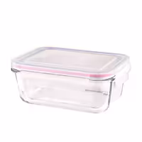 ظرف شیشه ای مستطیل لیمون 850 میلی لیتری