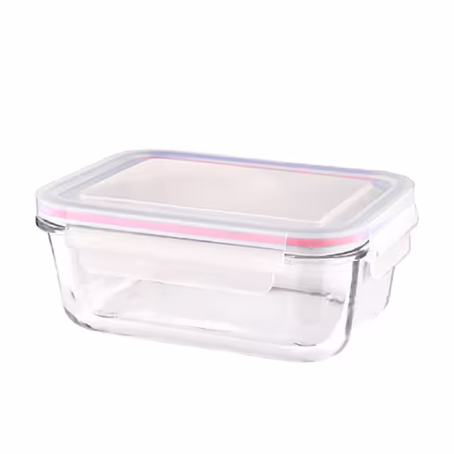 ظرف شیشه ای مستطیل لیمون 850 میلی لیتری