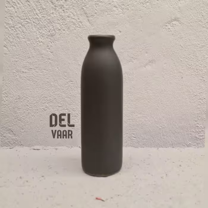 گلدان استوانه ای مشکی مات